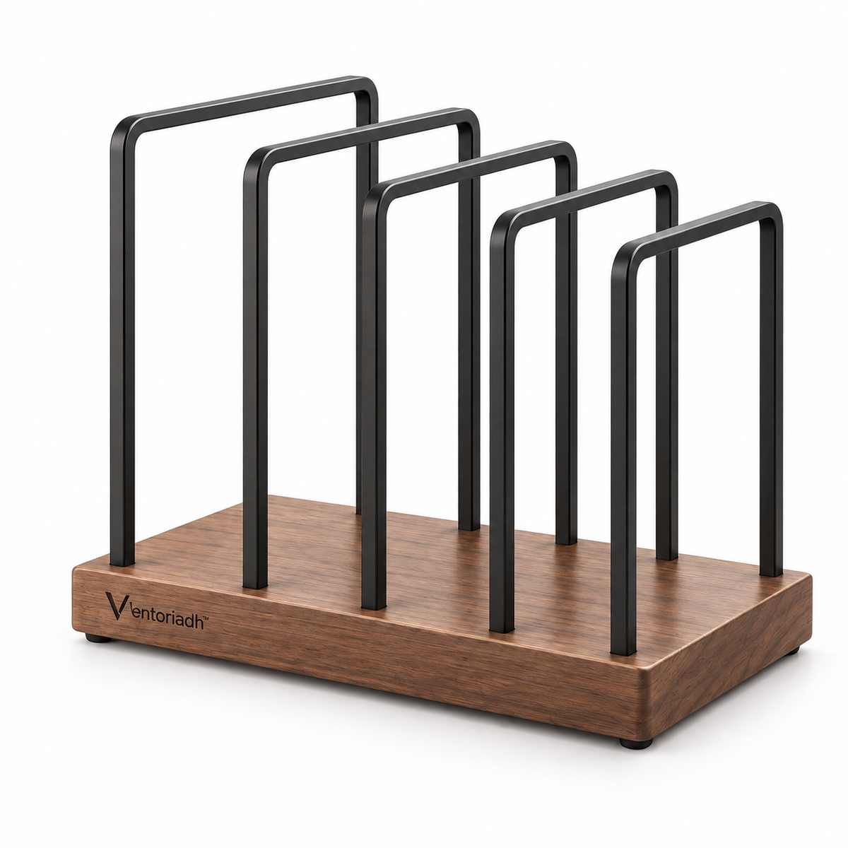 Ventoriadh™ Multi-Slot Desktop File Organizer | Wood-Grain Laptop, Tablet, Document & Book Storage Rack